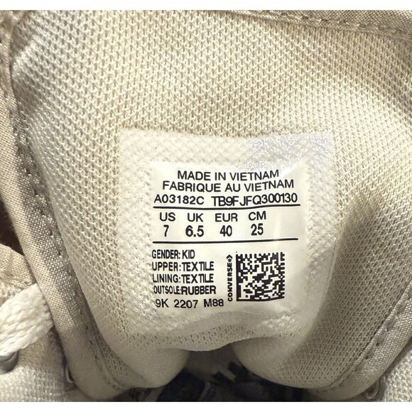 Converse CTAS Mens Size 7 Youth 7 Platform Hi Top Shoes White Sherpa - Picture 7 of 7